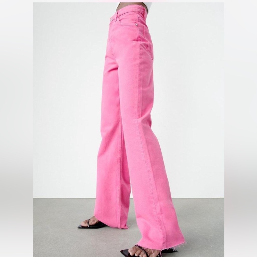 Zara wide leg Pink Women's Jeans